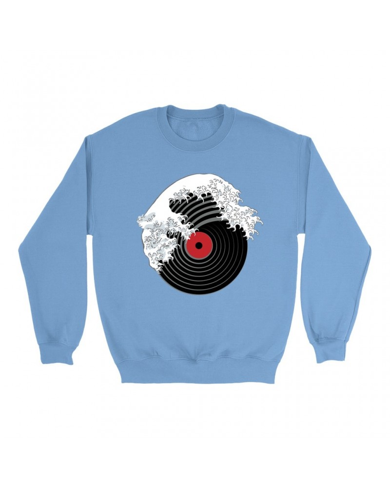 Music Life Colorful Sweatshirt | Vinyl Great Wave Sweatshirt $8.96 Sweatshirts