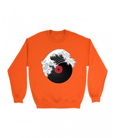 Music Life Colorful Sweatshirt | Vinyl Great Wave Sweatshirt $8.96 Sweatshirts