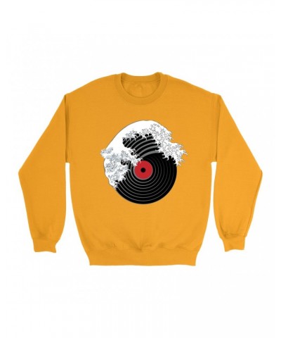 Music Life Colorful Sweatshirt | Vinyl Great Wave Sweatshirt $8.96 Sweatshirts