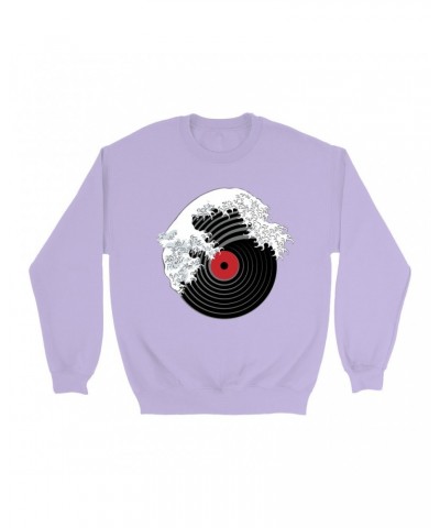 Music Life Colorful Sweatshirt | Vinyl Great Wave Sweatshirt $8.96 Sweatshirts