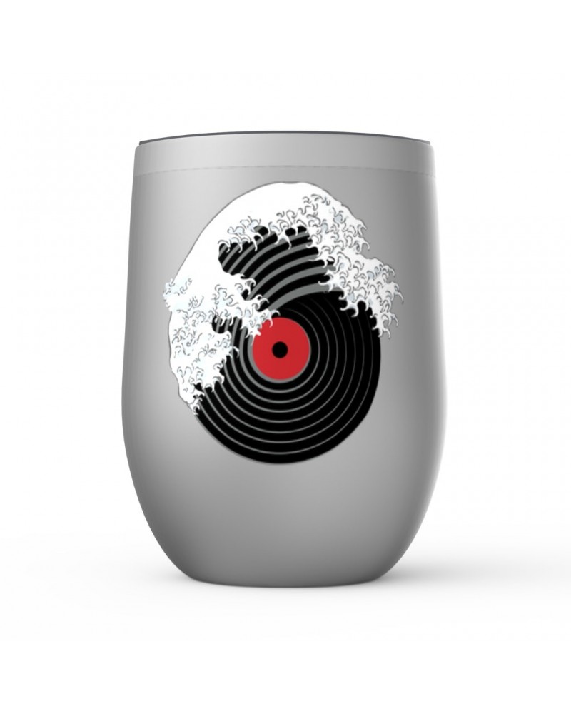 Music Life Wine Tumbler | Vinyl Great Wave Stemless Wine Tumbler $9.35 Drinkware