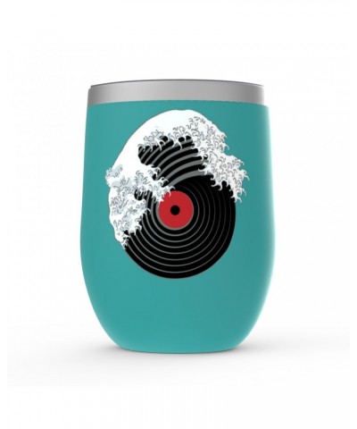 Music Life Wine Tumbler | Vinyl Great Wave Stemless Wine Tumbler $9.35 Drinkware