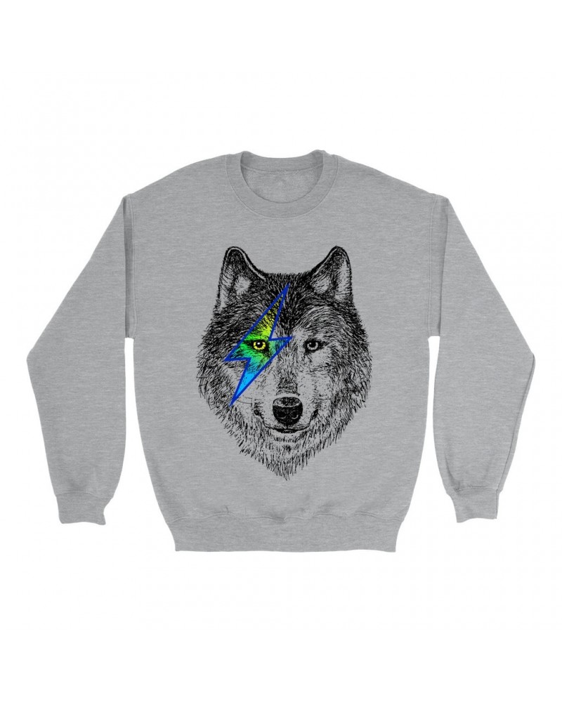 Music Life Sweatshirt | Glam Rock Wolf Sweatshirt $6.99 Sweatshirts