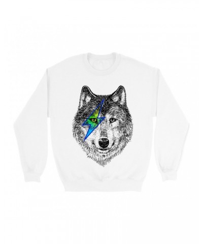 Music Life Sweatshirt | Glam Rock Wolf Sweatshirt $6.99 Sweatshirts