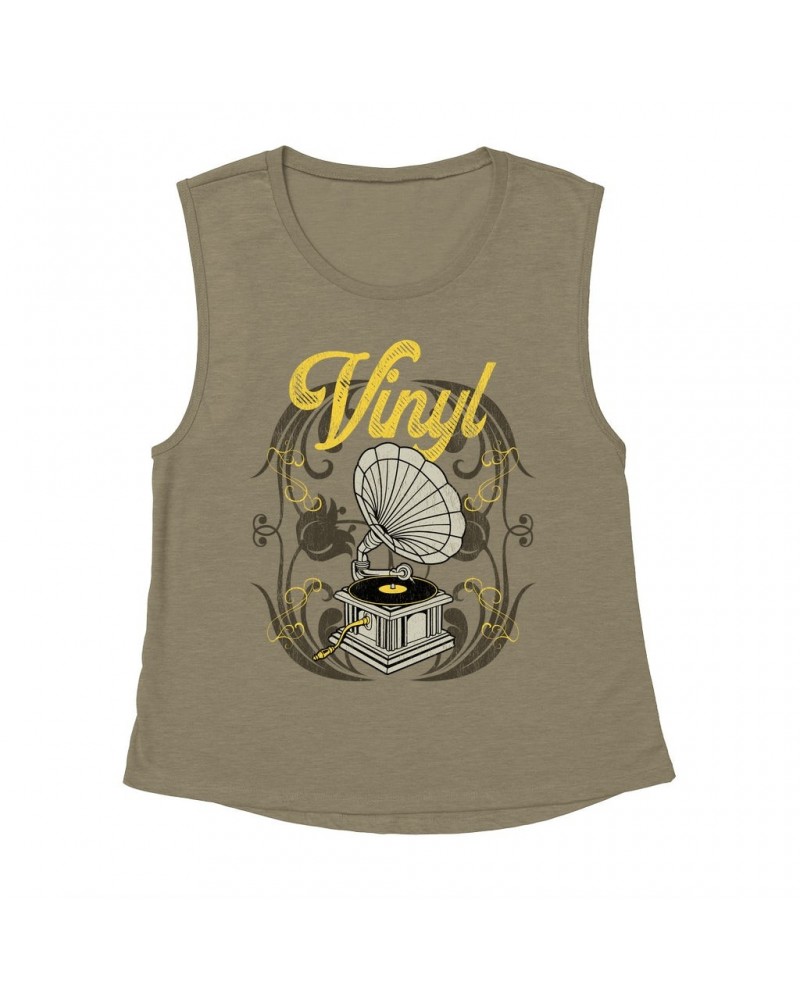 Music Life Muscle Tank | Only Vintage Vinyl Tank Top $7.76 Shirts