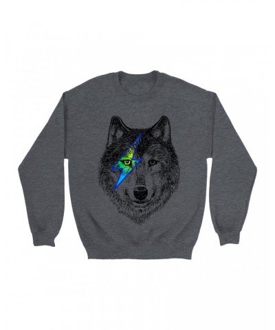 Music Life Sweatshirt | Glam Rock Wolf Sweatshirt $6.99 Sweatshirts