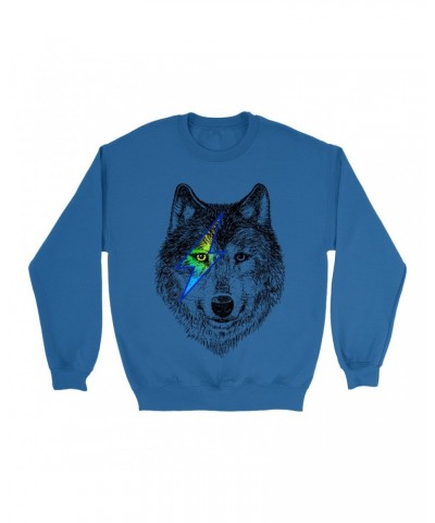 Music Life Sweatshirt | Glam Rock Wolf Sweatshirt $6.99 Sweatshirts