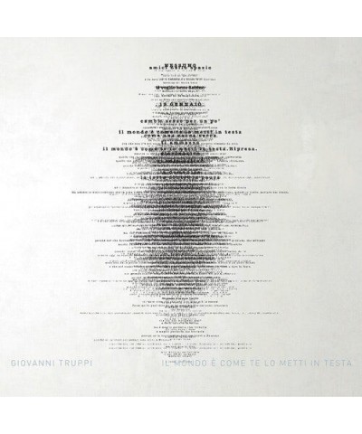 Giovanni Truppi IL MONDO E COME TE LO METTI IN TESTA Vinyl Record $8.48 Vinyl