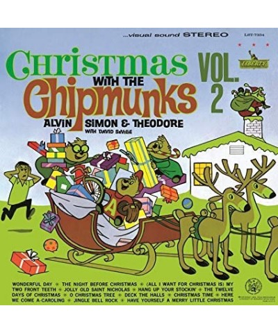 Alvin and the Chipmunks Christmas With The Chipmunks Vol.2 (LP)(White) Vinyl Record $10.01 Vinyl