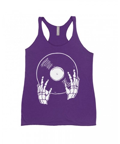 Music Life Colorful Racerback Tank | Skeletons Spin Vinyl Too Tank Top $4.45 Shirts