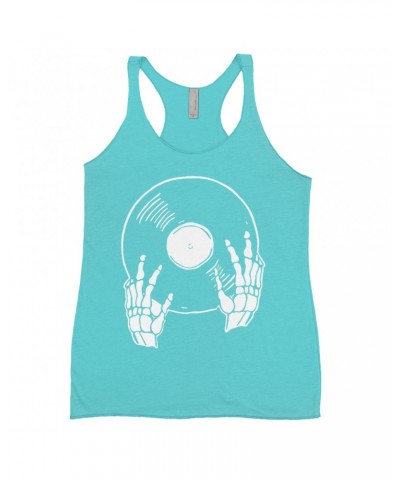 Music Life Colorful Racerback Tank | Skeletons Spin Vinyl Too Tank Top $4.45 Shirts