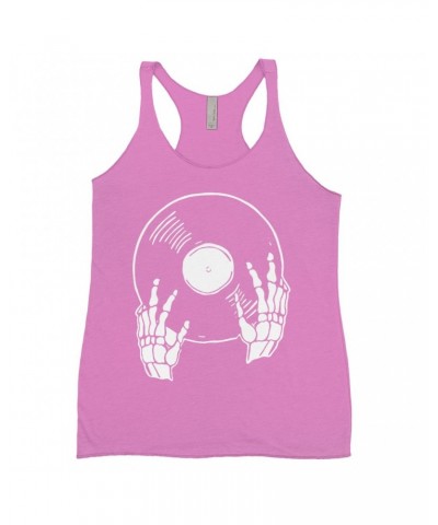 Music Life Colorful Racerback Tank | Skeletons Spin Vinyl Too Tank Top $4.45 Shirts