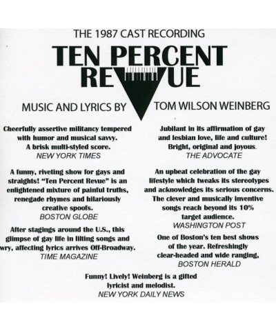 Tom Wilson Weinberg TEN PERCENT REVUE CD $0.45 CD