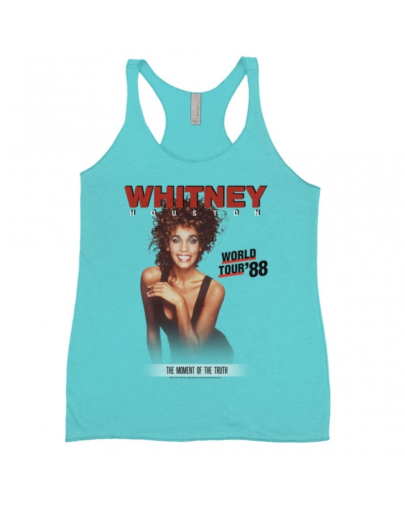 Whitney Houston Bold Colored Racerback Tank | 1988 World Tour Poster Image Shirt $6.15 Shirts