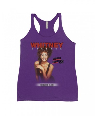 Whitney Houston Bold Colored Racerback Tank | 1988 World Tour Poster Image Shirt $6.15 Shirts