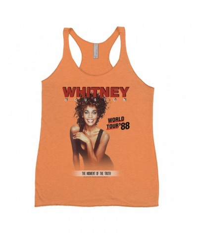 Whitney Houston Bold Colored Racerback Tank | 1988 World Tour Poster Image Shirt $6.15 Shirts