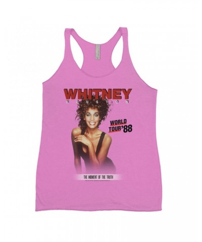 Whitney Houston Bold Colored Racerback Tank | 1988 World Tour Poster Image Shirt $6.15 Shirts