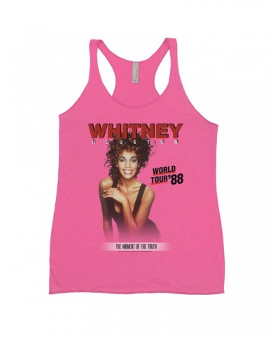 Whitney Houston Bold Colored Racerback Tank | 1988 World Tour Poster Image Shirt $6.15 Shirts