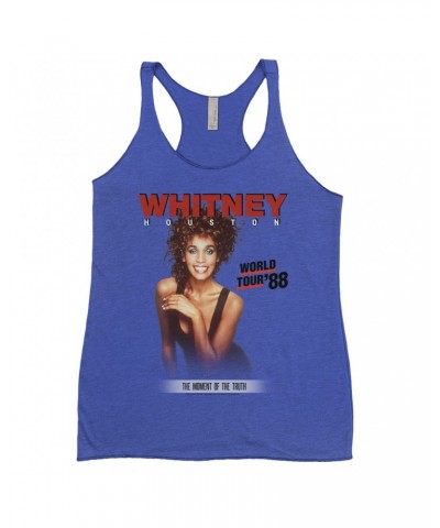 Whitney Houston Bold Colored Racerback Tank | 1988 World Tour Poster Image Shirt $6.15 Shirts