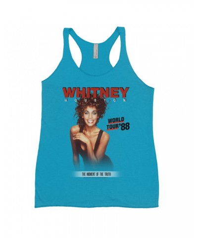 Whitney Houston Bold Colored Racerback Tank | 1988 World Tour Poster Image Shirt $6.15 Shirts