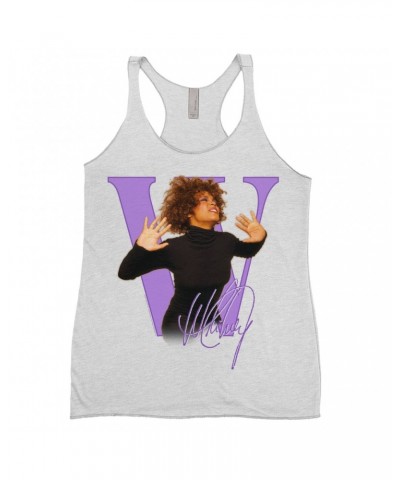 Whitney Houston Ladies' Tank Top | Purple "W" Is For Whitney Shirt $11.21 Shirts