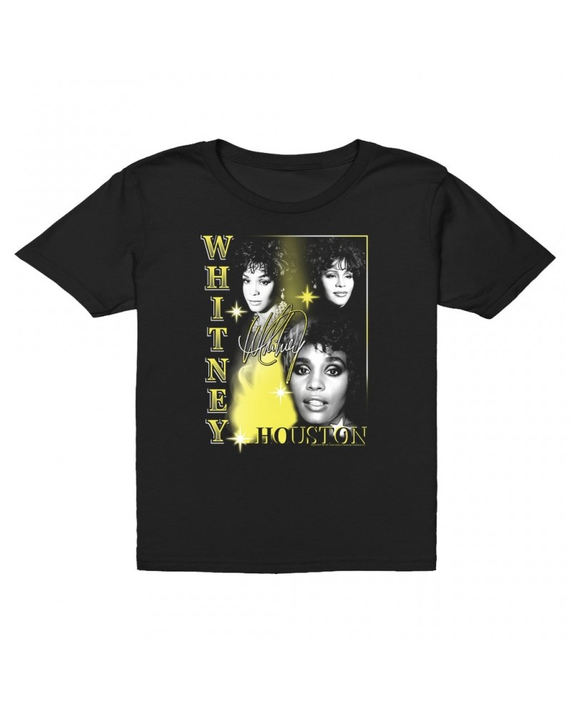 Whitney Houston Kids T-Shirt | Yellow Classic Collage Kids T-Shirt $8.38 Kids