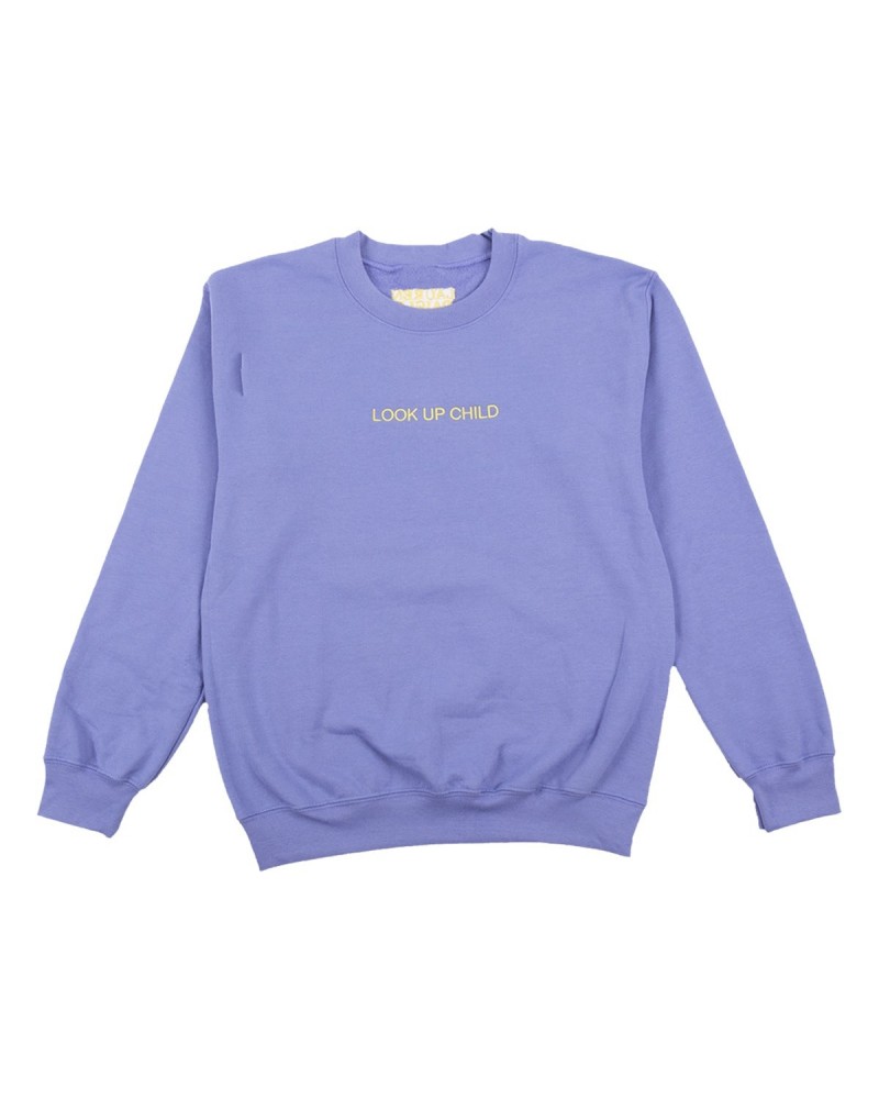 Lauren Daigle Lavender Look Up Child Crewneck Sweatshirt $7.99 Sweatshirts