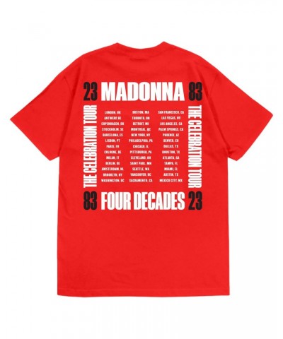 Madonna The Celebration Tour Red Tee $5.76 Shirts