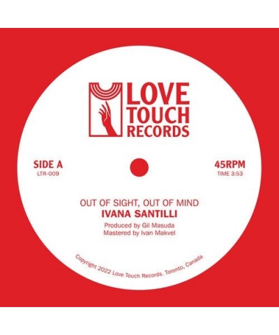 Ivana Santilli OUT OF SIGHT OUT OF MIND B/W AIR OF LOVE Vinyl Record $16.37 Vinyl