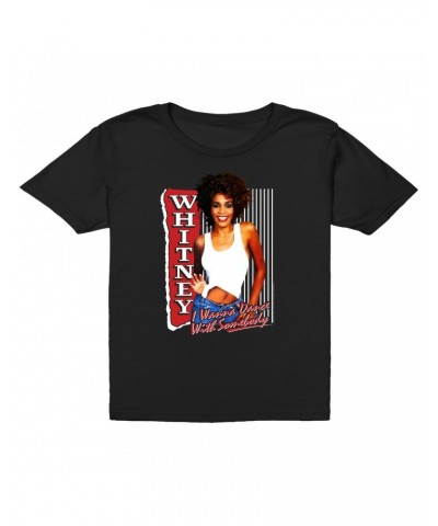 Whitney Houston Kids T-Shirt | I Wanna Dance With Somebody Red Design Kids T-Shirt $6.11 Kids