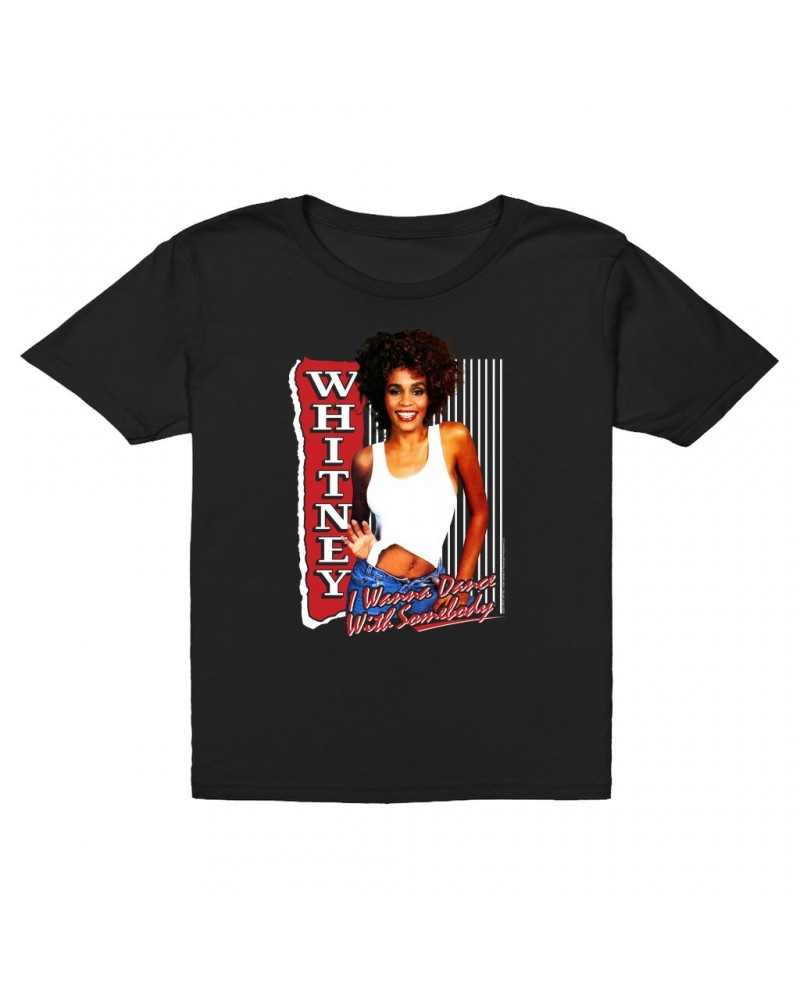 Whitney Houston Kids T-Shirt | I Wanna Dance With Somebody Red Design Kids T-Shirt $6.11 Kids