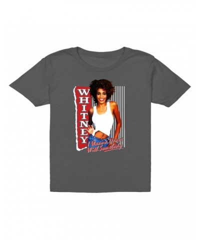 Whitney Houston Kids T-Shirt | I Wanna Dance With Somebody Red Design Kids T-Shirt $6.11 Kids