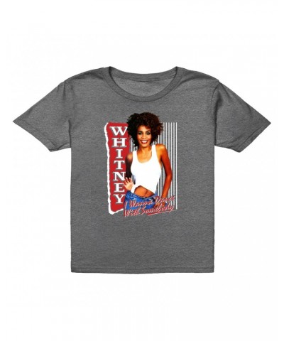 Whitney Houston Kids T-Shirt | I Wanna Dance With Somebody Red Design Kids T-Shirt $6.11 Kids