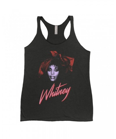 Whitney Houston Ladies' Tank Top | Purple And Red 1987 Photo Design Shirt $4.12 Shirts